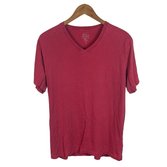 TS861 Men’s J. Crew Broken In Knit Good V Neck T Shirt L - Picture 1 of 4